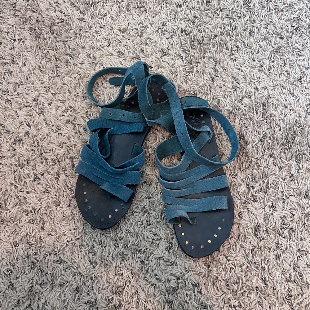 FREE PEOPLE Suede Gladiator Sandals